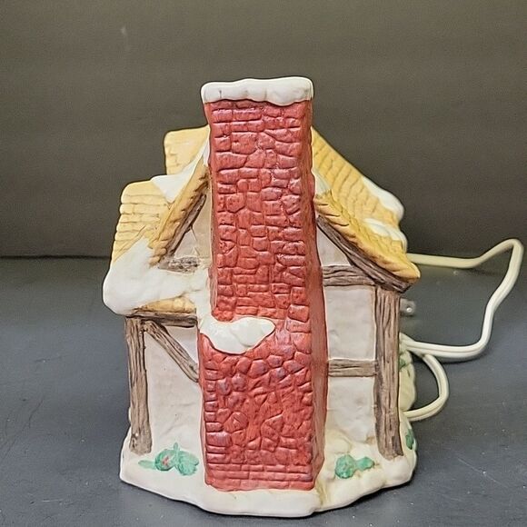 Vintage Christmas Porcelain House Village Bisque Light M5035 Studio Five - Picture 5 of 13